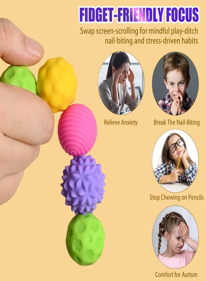 WorWoder Silicone Magnetic Balls Fidget Toys for Adults & Teens, 8PCS Stress Relief Sensory Toys for Autism ADHD Anxiety, Fun Textures Gadgets,Office Desk Toy,Stocking Stuffers for Women Men Teen Gift - Image 3